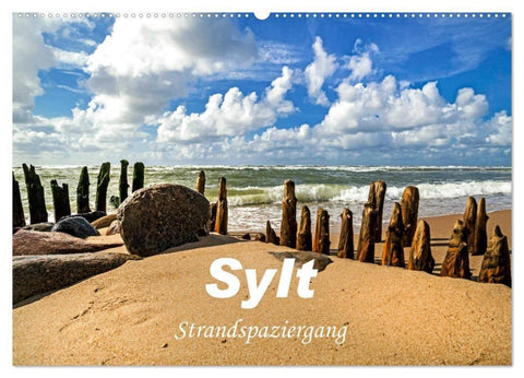 Sylt - Strandspaziergang (Wandkalender 2027 DIN A2 quer), CALVENDO Monatskalender