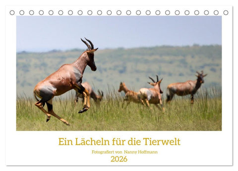 Ein Lächeln für die Tierwelt (Tischkalender 2026 DIN A5 quer), CALVENDO Monatskalender