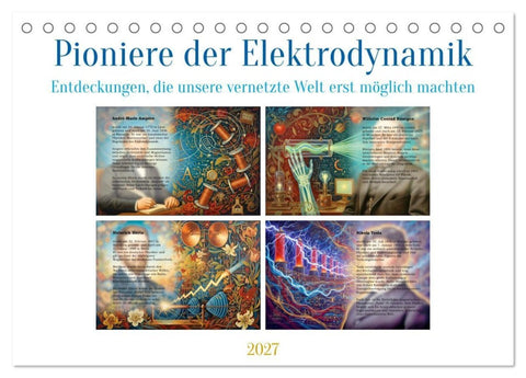 Pioniere der Elektrodynamik (Tischkalender 2027 DIN A5 quer), CALVENDO Monatskalender