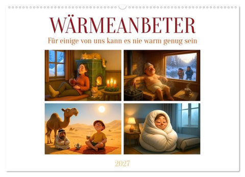 Wärmeanbeter (Wandkalender 2027 DIN A2 quer), CALVENDO Monatskalender