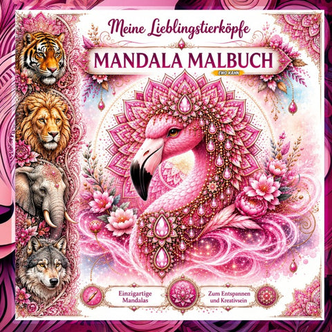 Meine Lieblingstierköpfe Mandala Malbuch