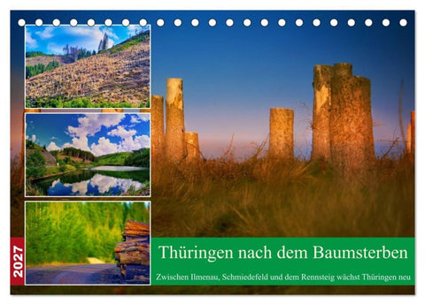 Thüringen nach dem Baumsterben (Tischkalender 2027 DIN A5 quer), CALVENDO Monatskalender