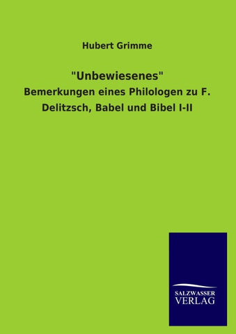 "Unbewiesenes"