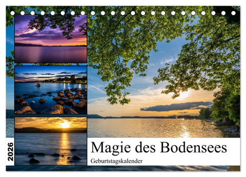 Magie des Bodensees (Tischkalender 2026 DIN A5 quer), CALVENDO Monatskalender