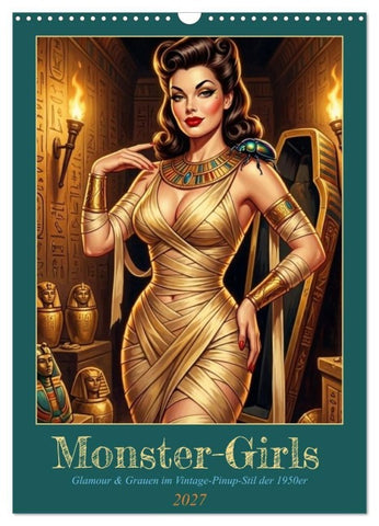 Monster-Girls (Wandkalender 2027 DIN A3 hoch), CALVENDO Monatskalender