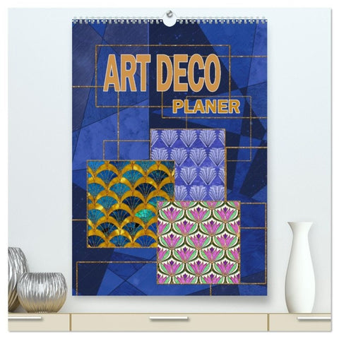 Art Deco Planer (hochwertiger Premium Wandkalender 2027 DIN A2 hoch), Kunstdruck in Hochglanz