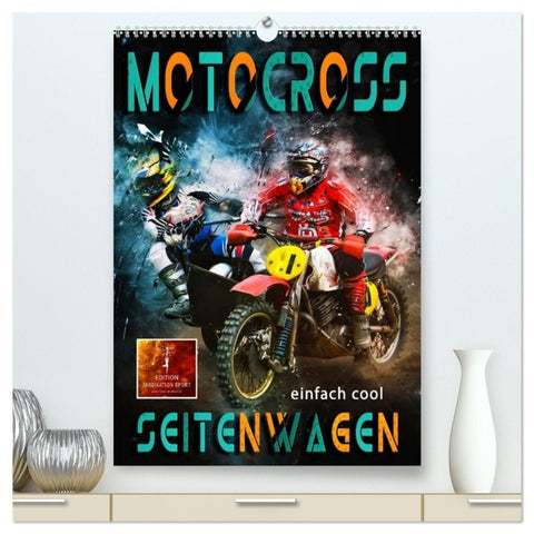 Motocross Seitenwagen - einfach cool (hochwertiger Premium Wandkalender 2027 DIN A2 hoch), Kunstdruck in Hochglanz