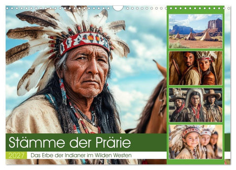 Stämme der Prärie (Wandkalender 2027 DIN A3 quer), CALVENDO Monatskalender