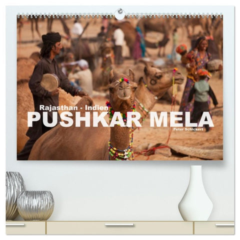 Rajasthan, Indien - Pushkar Mela (hochwertiger Premium Wandkalender 2026 DIN A2 quer), Kunstdruck in Hochglanz