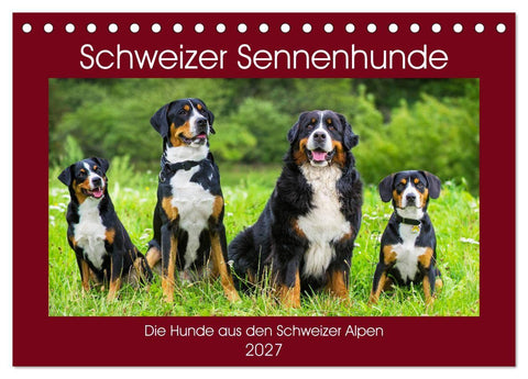 Schweizer Sennenhunde - die Hunde aus den Schweizer Alpen (Tischkalender 2027 DIN A5 quer), CALVENDO Monatskalender