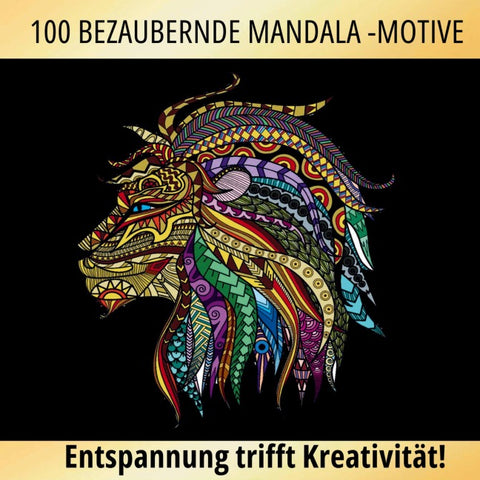 100 Tier-Mandalas - Malbuch für Erwachsene