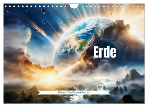 Erde - Blauer Überlebenskünstler (Wandkalender 2027 DIN A4 quer), CALVENDO Monatskalender