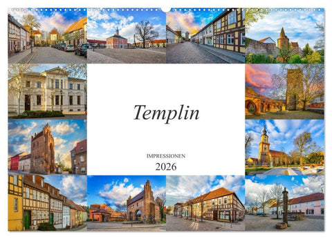 Templin Impressionen (Wandkalender 2026 DIN A2 quer), CALVENDO Monatskalender
