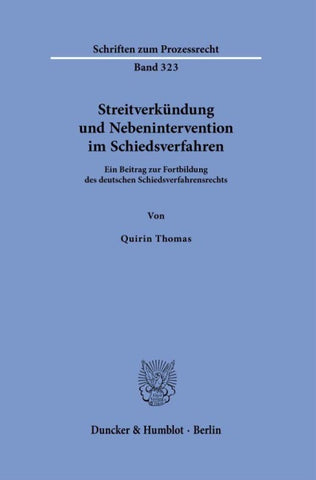 Streitverkündung und Nebenintervention im Schiedsverfahren