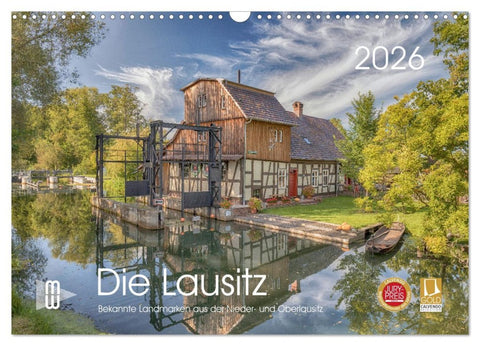 Die Lausitz - Landmarken der Nieder- und Oberlausitz (Wandkalender 2026 DIN A3 quer), CALVENDO Monatskalender