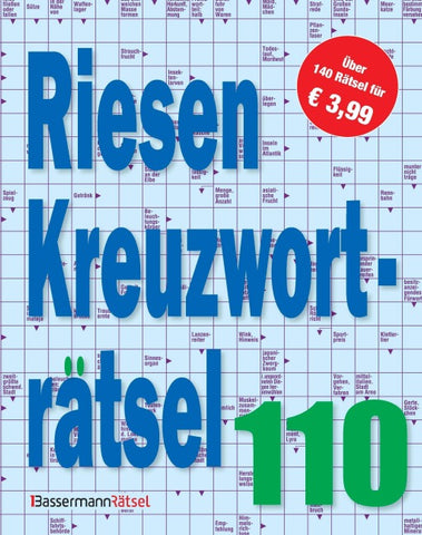 Riesen-Kreuzworträtsel 110 (5 Exemplare à 3,99 €)
