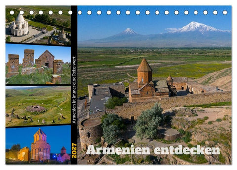 Armenien entdecken (Tischkalender 2027 DIN A5 quer), CALVENDO Monatskalender