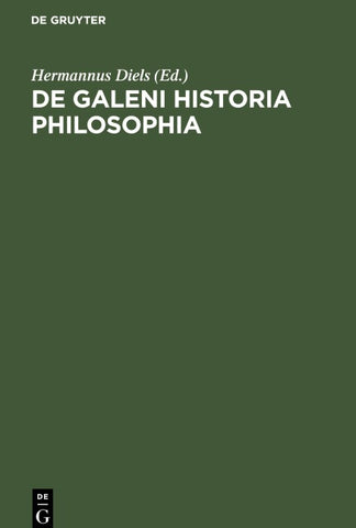 De Galeni historia philosophia