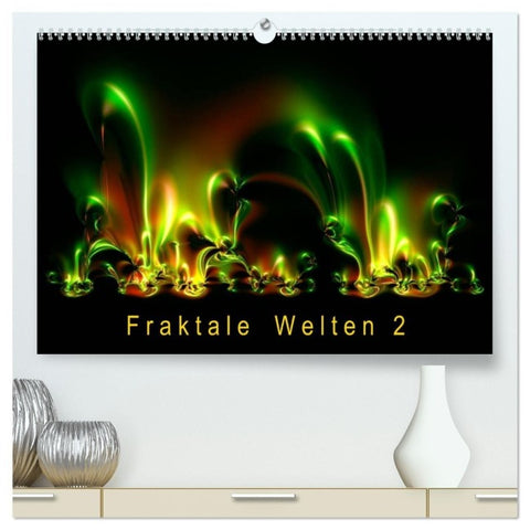Fraktale Welten 2 (hochwertiger Premium Wandkalender 2027 DIN A2 quer), Kunstdruck in Hochglanz