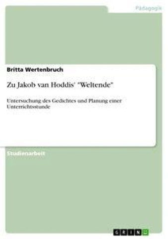 Zu Jakob van Hoddis' "Weltende"