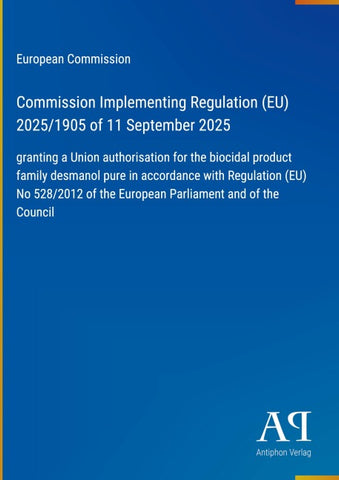 Commission Implementing Regulation (EU) 2025/1905 of 11 September 2025