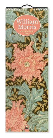 William Morris – Slimline-Kalender 2027 – Original Flame Tree Publishing-Kalender Slimeline [Kalender]