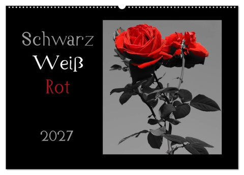 Schwarz-Weiß-Rot (Wandkalender 2027 DIN A2 quer), CALVENDO Monatskalender