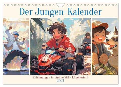 Der Jungen-Kalender (Wandkalender 2027 DIN A4 quer), CALVENDO Monatskalender