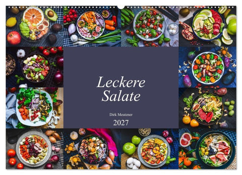 Leckere Salate (Wandkalender 2027 DIN A2 quer), CALVENDO Monatskalender