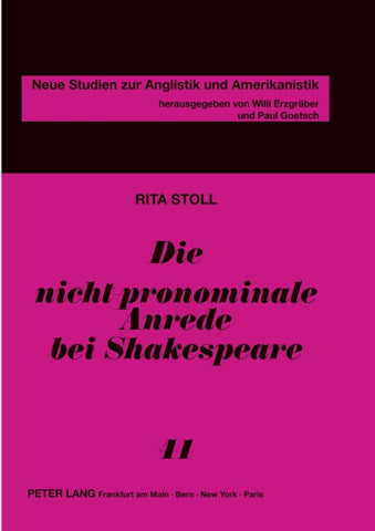 Die nicht-pronominale Anrede bei Shakespeare