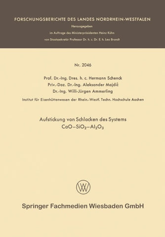 Aufstickung von Schlacken des Systems CaO—SiO2—Al2O3