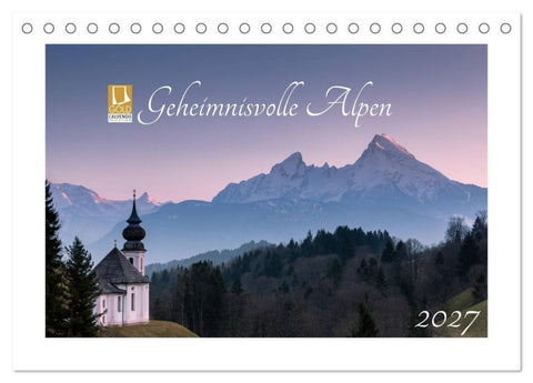 Geheimnisvolle Alpen (Tischkalender 2027 DIN A5 quer), CALVENDO Monatskalender