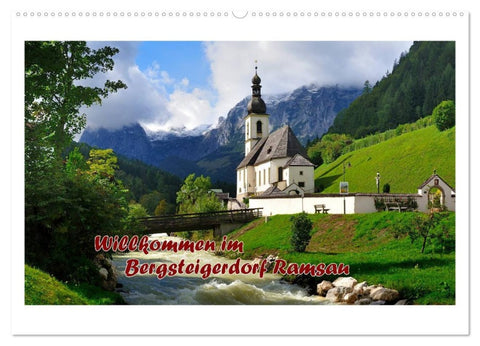 Willkommen im Bergsteigerdorf Ramsau (Wandkalender 2026 DIN A2 quer), CALVENDO Monatskalender