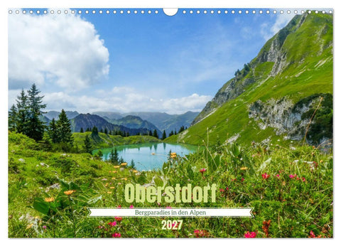 Oberstdorf - Bergparadies in den Alpen (Wandkalender 2027 DIN A3 quer), CALVENDO Monatskalender