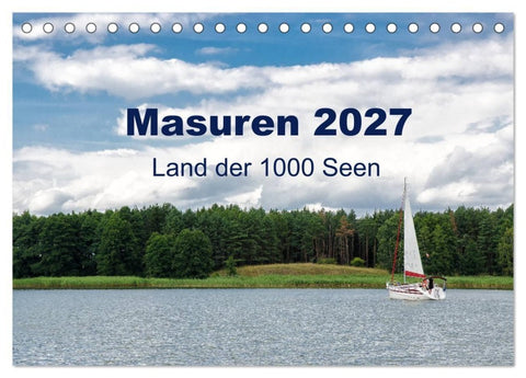 Masuren 2027 - Land der 1000 Seen (Tischkalender 2027 DIN A5 quer), CALVENDO Monatskalender