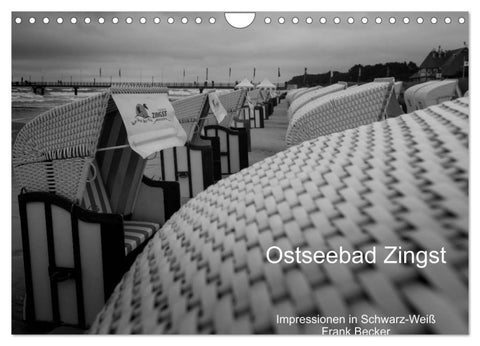 Ostseebad Zingst - Impressionen in Schwarz-Weiß (Wandkalender 2026 DIN A4 quer), CALVENDO Monatskalender