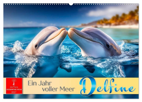 Delfine - ein Jahr voller Meer (Wandkalender 2027 DIN A2 quer), CALVENDO Monatskalender