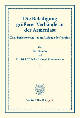 Die Beteiligung größerer Verbände an der Armenlast.
