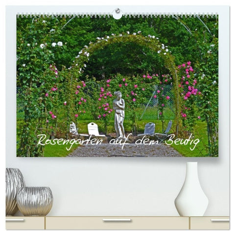 Rosengarten auf dem Beutig (hochwertiger Premium Wandkalender 2027 DIN A2 quer), Kunstdruck in Hochglanz
