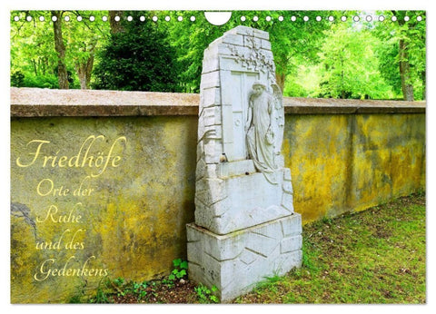 Friedhöfe - Orte der Ruhe und des Gedenkens (Wandkalender 2027 DIN A4 quer), CALVENDO Monatskalender