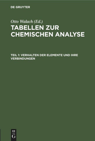 Verhalten der Elemente und ihre Verbindungen