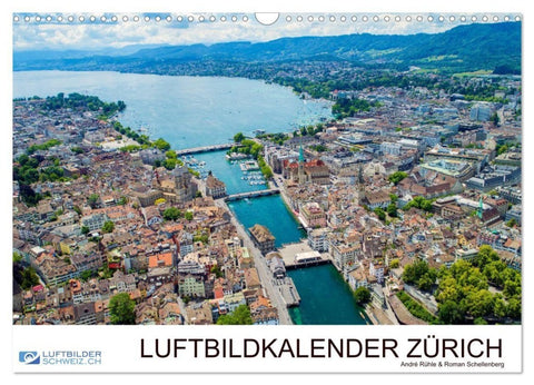 Luftbildkalender Zürich (Wandkalender 2027 DIN A3 quer), CALVENDO Monatskalender