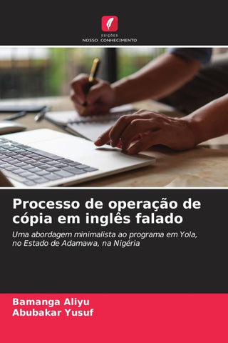 Processo de operação de cópia em inglês falado