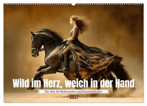 Wild im Herz, weich in der Hand (Wandkalender 2027 DIN A2 quer), CALVENDO Monatskalender