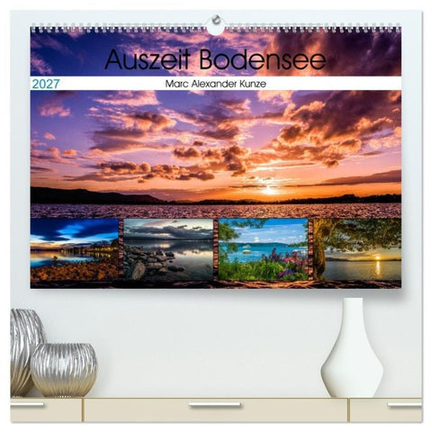 Auszeit Bodensee (hochwertiger Premium Wandkalender 2027 DIN A2 quer), Kunstdruck in Hochglanz