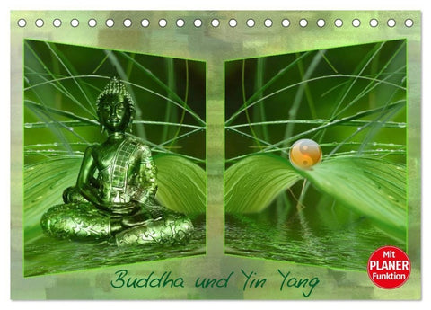 Buddha und Yin Yang (Tischkalender 2027 DIN A5 quer), CALVENDO Monatskalender