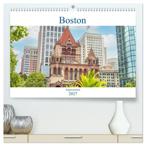 Boston - Impressionen (hochwertiger Premium Wandkalender 2027 DIN A2 quer), Kunstdruck in Hochglanz