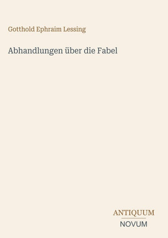 Abhandlungen über die Fabel
