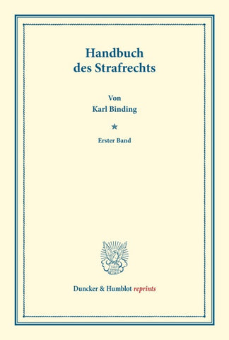 Handbuch des Strafrechts