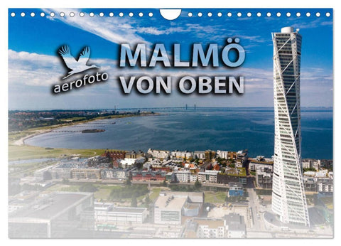 Malmö von oben (Wandkalender 2026 DIN A4 quer), CALVENDO Monatskalender